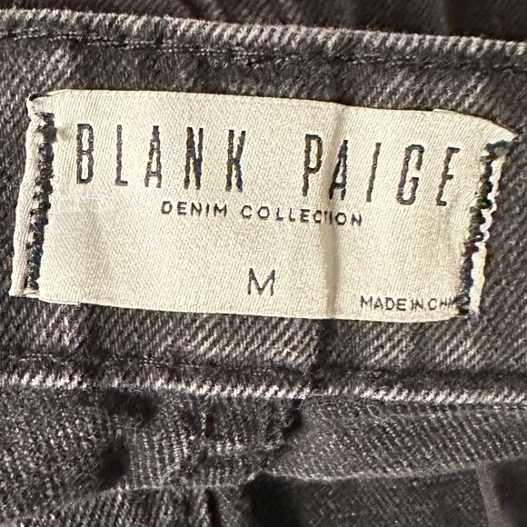 Blank Paige Black Button Front Denim Mini Skirt Size Medium - Picture 3 of 4